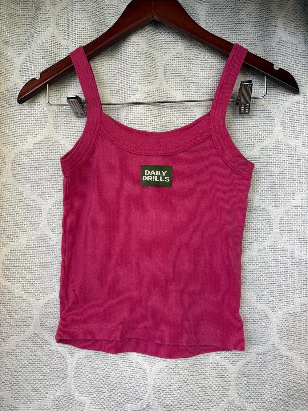 Daily Drills Women's Vibrant Pink Ribbed Camisole XS/S